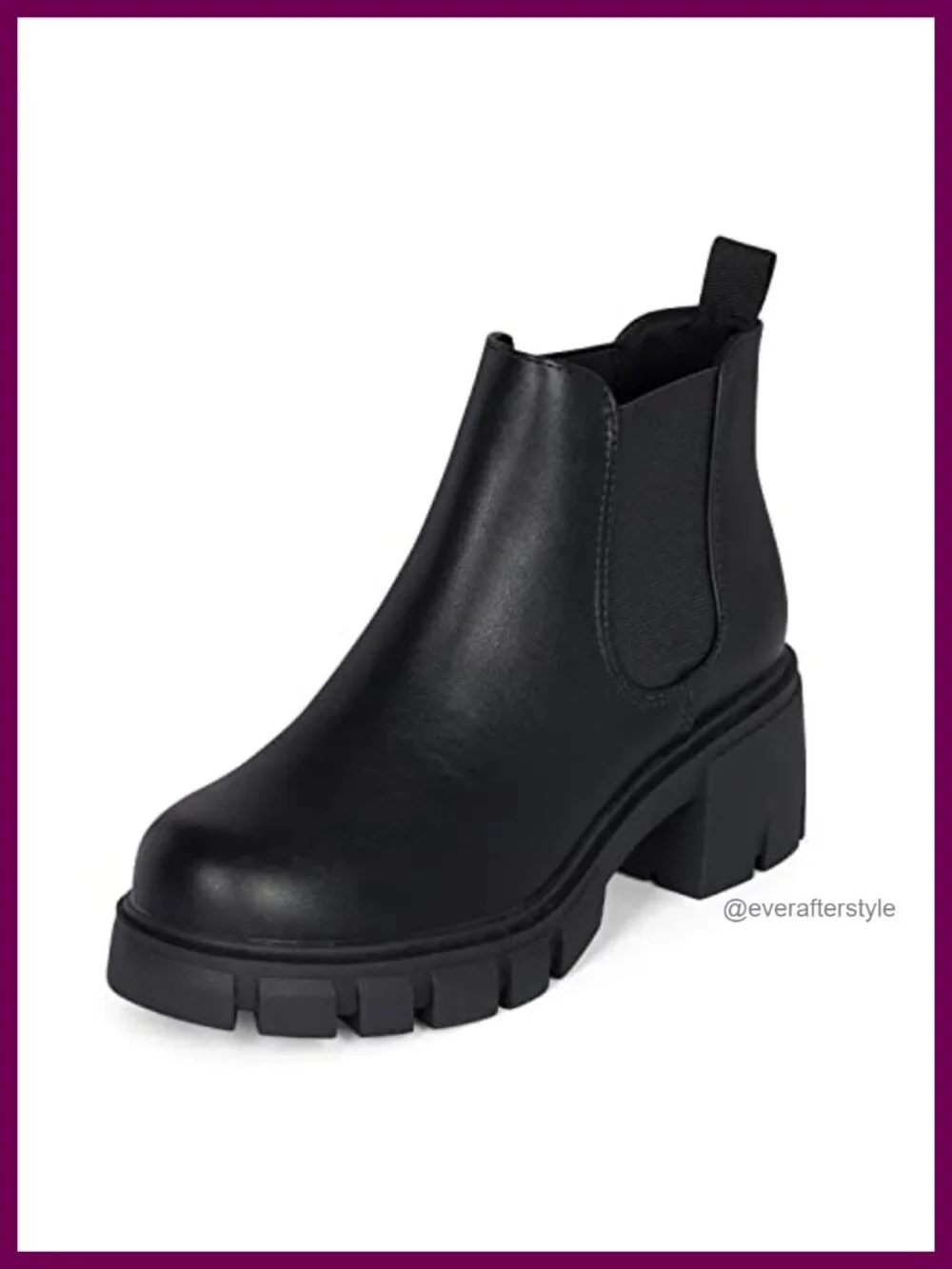Women's Platform Ankle Boots Chunky Block Heel Chelsea Booties Lug Sole Combat